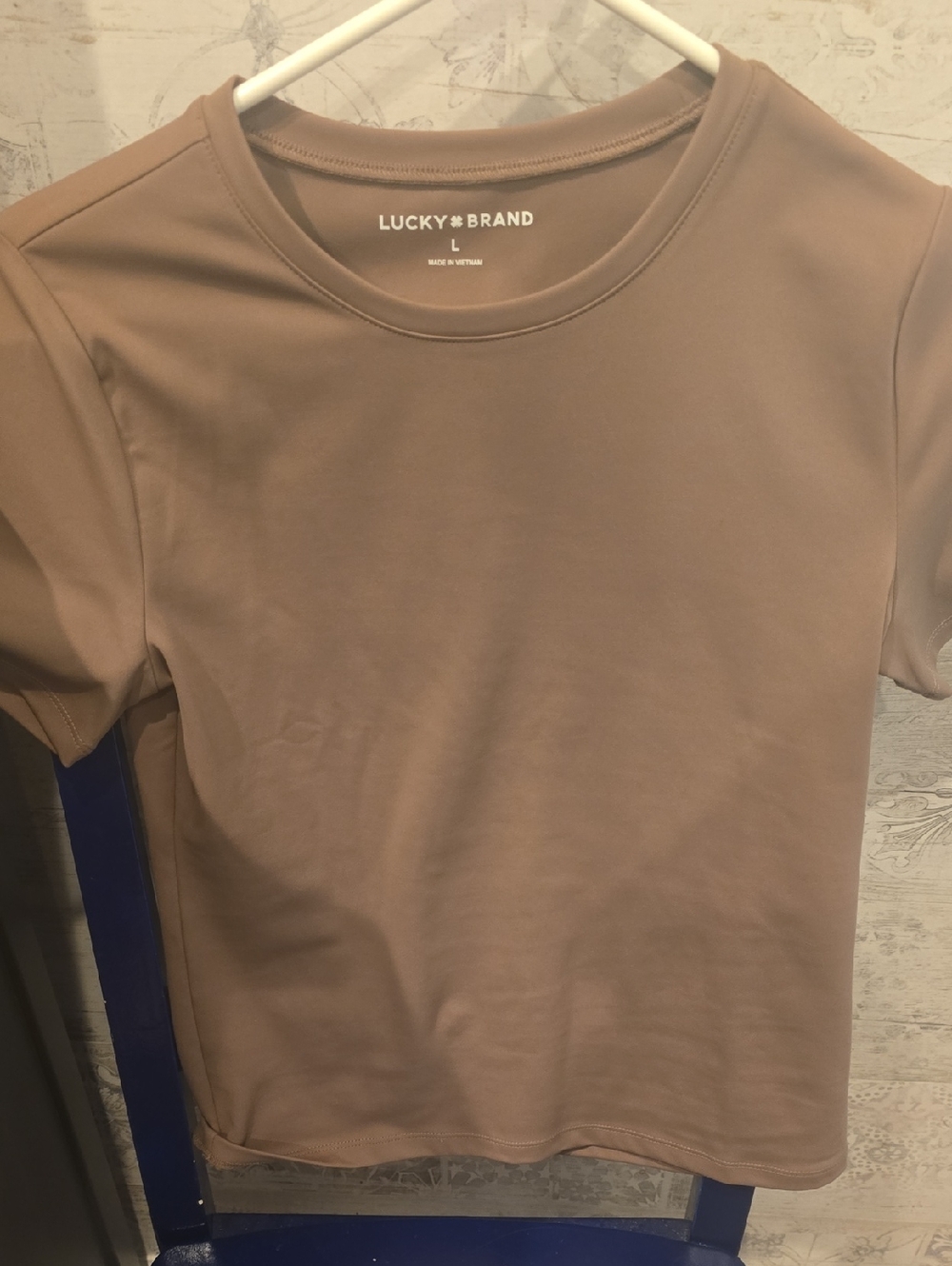 Lucky Brand Short Sleeve Tee in Taupe Beige